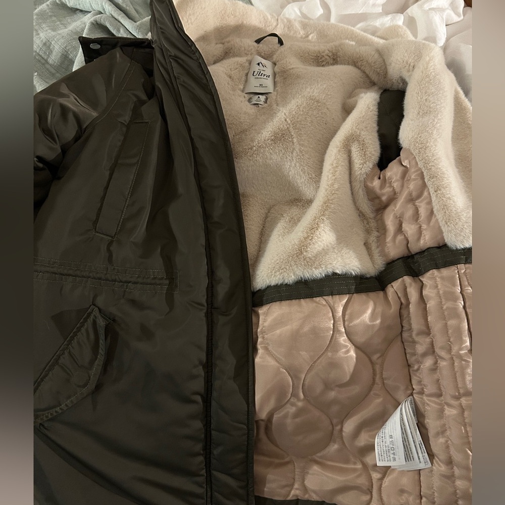 Olive Green Women's Parka Jacket - Picture 11 of 12